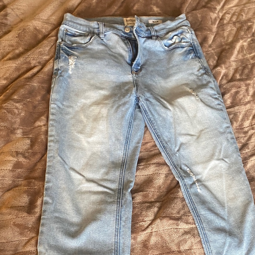 Kensie Light Blue Distressed Women Jeans